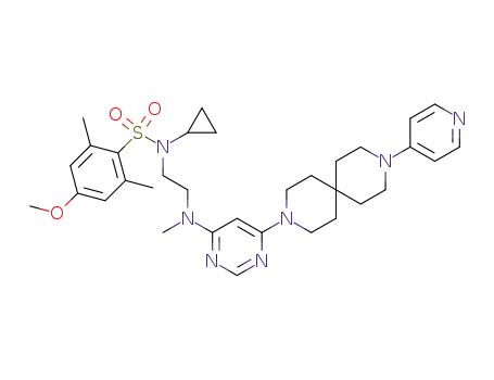 N-cyclopropyl-4-methoxy-2,6-dimethyl-N-[2-[methyl-[6-(9-pyridin-4-yl-3,9-diazaspiro[5.5]undecan-3-yl)-pyrimidin-4-yl]-amino]-ethyl]-benzenesulfonic acid amide