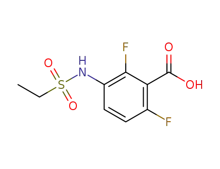 Molecular Structure of 1186609-71-1 (2,6-difluoro-3-(ethylsulfonamido)benzoic acid)
