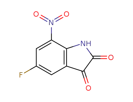 Molecular Structure of 954571-39-2 (5-Fluoro-7-nitroindole-2,3-dione)