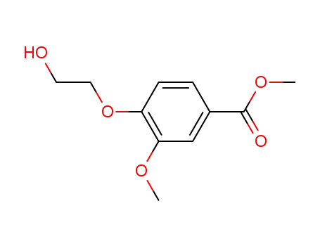 Molecular Structure of 21903-52-6 (methyl 4-(2-hydroxyethoxy)-3-methoxybenzoate)