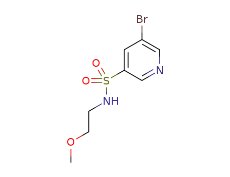 Molecular Structure of 1010120-57-6 (5-broMo-N-(2-Methoxyethyl)pyridine-3-sulfonaMide)
