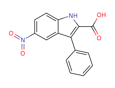 Molecular Structure of 14182-37-7 (5-NITRO-3-PHENYL-1H-INDOLE-2-CARBOXYLIC ACID)