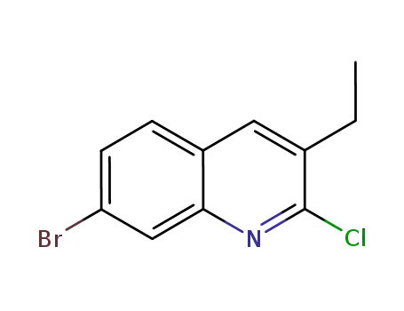 Molecular Structure of 132118-52-6 (7-Bromo-2-chloro-3-ethylquinoline)
