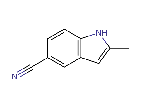Molecular Structure of 36798-24-0 (1H-Indole-5-carbonitrile,2-methyl-)
