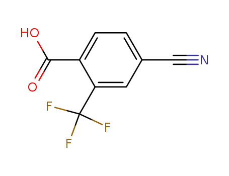 Molecular Structure of 267242-09-1 (BENZOIC ACID, 4-CYANO-2-(TRIFLUOROMETHYL)-)