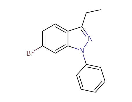 Molecular Structure of 1332527-13-5 (6-bromo-3-ethyl-1-phenyl-1H-indazole)