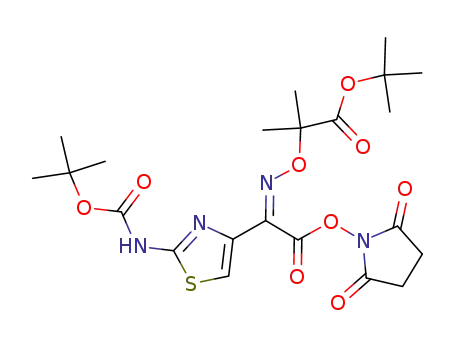 (Z)-2-(((1-(2-((tert-butoxycarbonyl)-amino)thiazol-4-yl)-2-((2,5-dioxopyrrolidin-1-yl)oxy)-2-oxoethylidene)amino)oxy)-2-methylpropanoic acid tert-butyl ester