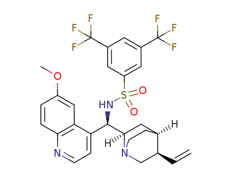Molecular Structure of 1096403-83-6 (N-[(9R)-6'-Methoxycinchonan-9-yl]-3,5-bis(trifluoroMethyl)-BenzenesulfonaMide)