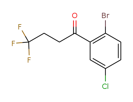Molecular Structure of 1228788-14-4 (1-(2-broMo-5-chlorophenyl)-4,4,4-trifluorobutan-1-one)