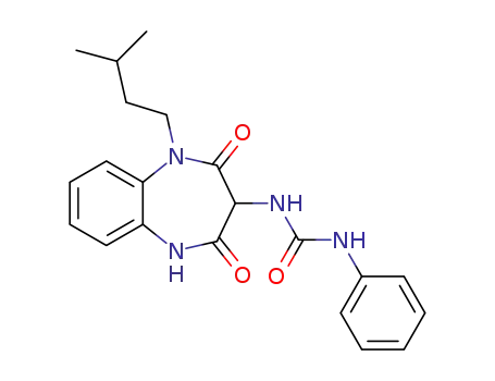 N-[2,4-dioxo-1-(3-methyl-1-butyl)-2,3,4,5-tetrahydro-1H-1,5-benzodiazepin-3-yl]-N'-phenylurea