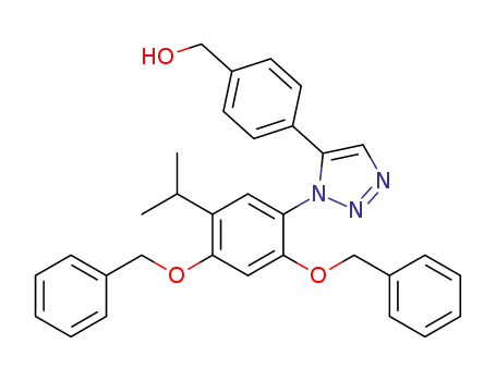 1-[2,4-bis(benzyloxy)cumenyl]-5-[p-(hydroxymethyl)phenyl]-1H-1,2,3-triazole