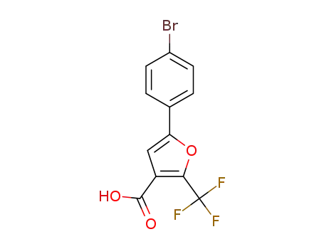 Molecular Structure of 229957-02-2 (5-(4-BROMOPHENYL)-2-(TRIFLUOROMETHYL)-3-FUROIC ACID)