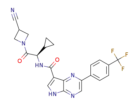 2-(4-trifluoromethylphenyl)-5H-pyrrolo[2,3-b]pyrazine-7-carboxylic acid [(R)-2-(3-cyanoazetidin-1-yl)-1-cyclopropyl-2-oxoethyl]amide