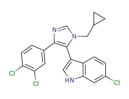 6-chloro-3-[3-cyclopropylmethyl-5-(3,4-dichlorophenyl)-3H-imidazol-4-yl]-1H-indole