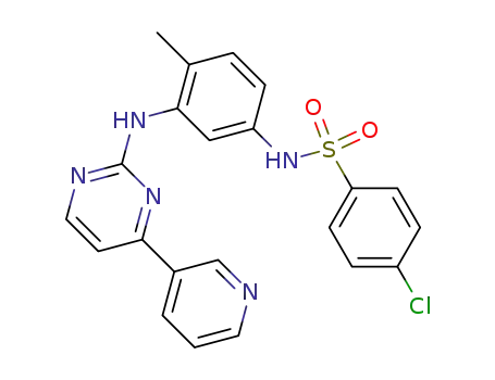 4-chloro-N-(4-methyl-3-(4-(pyridin-3-yl)pyrimidin-2-ylamino)phenyl)benzenesulfonamide