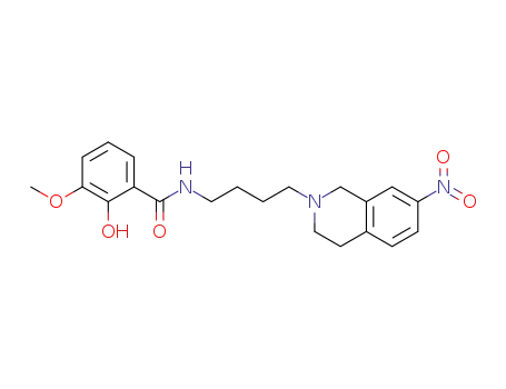 Molecular Structure of 1353004-56-4 (2-hydroxy-3-methoxy-N-(4-(7-nitro-3,4-dihydroisoquinoline-2(1H)-yl)butyl)benzamide)
