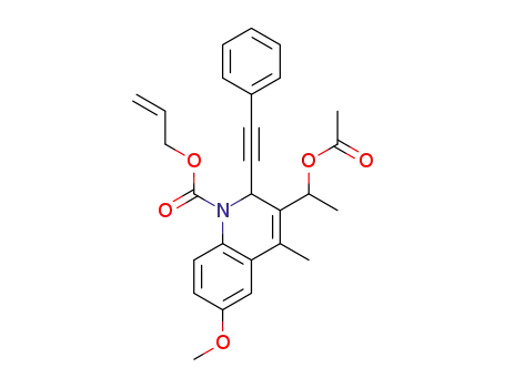 allyl 3-(1-acetoxyethyl)-6-methoxy-4-methyl-2-(2-phenylethynyl)quinoline-1(2H)-carboxylate