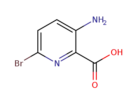 Molecular Structure of 1052708-46-9 (3-aMino-6-broMo-2-pyridinecarboxylic acid)