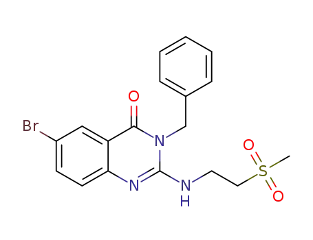 6-bromo-2-{[2-(methylsulfonyl)ethyl]amino}-3-(phenylmethyl)-4(3H)-quinazolinone