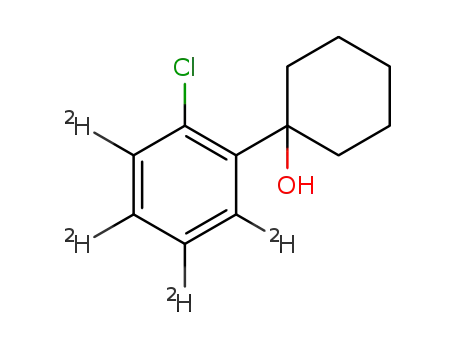 Molecular Structure of 1336986-05-0 (1-(6-Chlorophenyl-2,3,4,5-d4)-cyclohexanol)