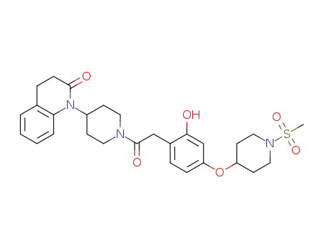 1-(1-(2-(2-hydroxy-4-(1-(methylsulfonyl)piperidin-4-yloxy)phenyl)acetyl)piperidin-4-yl)-3,4-dihydroquinolin-2(1H)-one