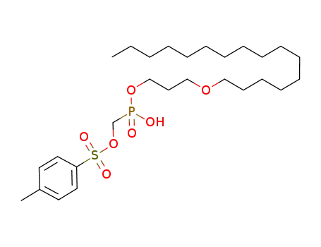 Molecular Structure of 864068-45-1 (Phosphonic acid, P-[[[(4-Methylphenyl)sulfonyl]oxy]Methyl]-, Mono[3-(hexadecyloxy)propyl] ester)