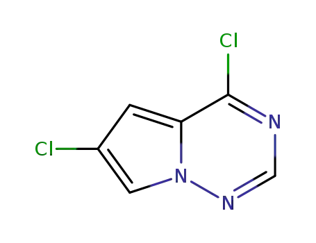 Molecular Structure of 1221714-51-7 (4,6-Dichloropyrrolo[2,1-f][1,2,4]triazine)