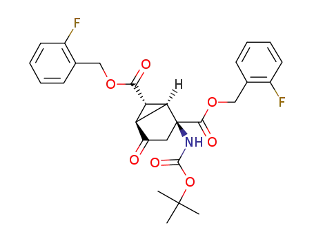 bis[(2-fluorophenyl)methyl] (1S,2S,5R,6R)-2-(tert-butoxycarbonylamino)-4-oxo-bicyclo[3.1.0]hexane-2,6-dicarboxylate