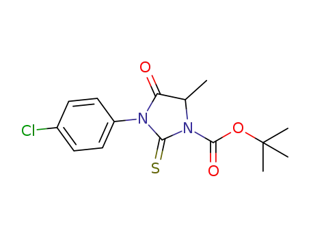 3-(4-chlorophenyl)-5-methyl-4-oxo-2-thioxoimidazolidine-1-carboxylic acid tert-butyl ester