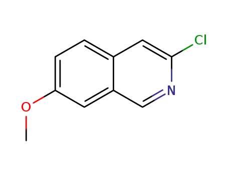 Molecular Structure of 82117-21-3 (3-CHLORO-7-METHOXYISOQUINOLINE)