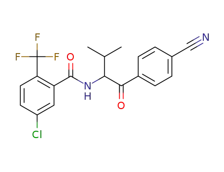 5-chloro-N-(1-(4-cyanophenyl)-3-methyl-1-oxobutan-2-yl)-2-(trifluoromethyl)benzamide