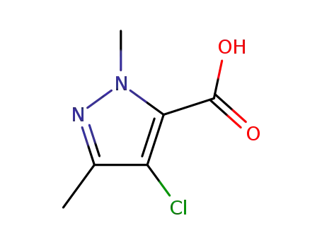 Molecular Structure of 98198-65-3 (4-CHLORO-2,5-DIMETHYL-2H-PYRAZOLE-3-CARBOXYLIC ACID)