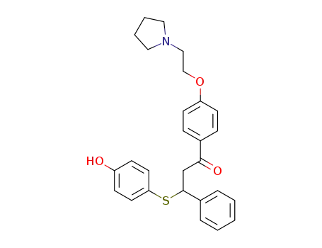 3-(4-hydroxyphenylthio)-3-phenyl-1-(4-(2-(pyrrolidin-1-yl)ethoxy)phenyl)propan-1-one