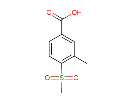 Molecular Structure of 1186663-65-9 (3-Methyl-4-(methylsulfonyl)benzoic Acid)