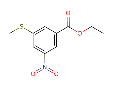 Molecular Structure of 1335140-54-9 (ethyl 3-(methylthio)-5-nitrobenzoate)