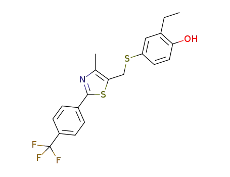 2-ethyl-4-{[4-methyl-2-(4-trifluoromethylphenyl)thiazol-5-yl]methylthio}phenol