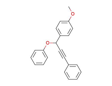 Molecular Structure of 1314045-36-7 (Benzene, 1-methoxy-4-(1-phenoxy-3-phenyl-2-propyn-1-yl)-)