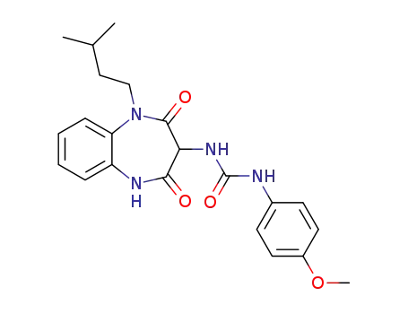 N-[2,4-dioxo-1-(3-methyl-1-butyl)-2,3,4,5-tetrahydro-1H-1,5-benzodiazepin-3-yl]-N'-(4-methoxyphenyl)urea