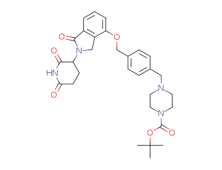 tert-butyl 4-[[4-[[2-(2,6-dioxo-3-piperidyl)-1-oxoisoindolin-4-yl]oxymethyl]phenyl]methyl]piperazine-1-carboxylate