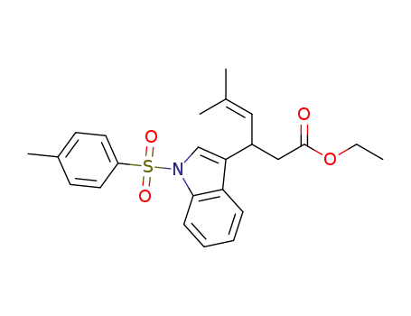 ethyl 5-methyl-3-[1-(4-toluenesulfonyl)indol-3-yl]hex-4-enoate