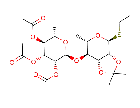 Ethyl 2,3,4-tri-O-acetyl-α-L-rhamnopyranosyl-(1->4)-2,3-O-isopropylidene-1-thio-α-L-rhamnopyranoside