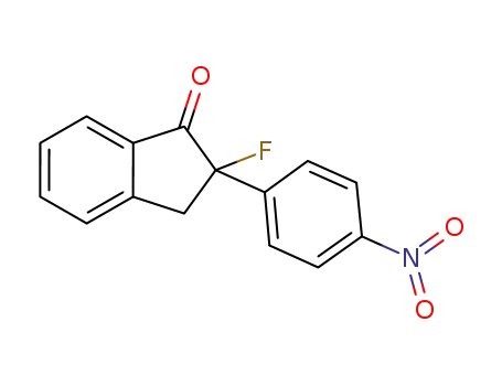 Molecular Structure of 1355165-69-3 (2-fluoro-2-(4-nitrophenyl)-2,3-dihydro-1H-inden-1-one)