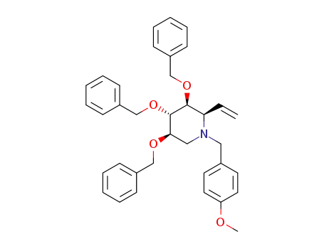 (2R,3S,4S,5R)-3,4,5-tris(benzyloxy)-1-(4-methoxybenzyl)-2-vinyl-piperidine
