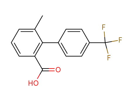 Molecular Structure of 256397-61-2 ([1,1'-Biphenyl]-2-carboxylic acid, 6-methyl-4'-(trifluoromethyl)-)