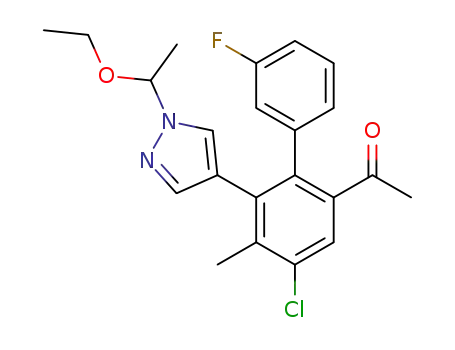 1-{4-chloro-6-[1-(1-ethoxyethyl)-1H-pyrazol-4-yl]-3'-fluoro-5-methylbiphenyl-2-yl}ethanone