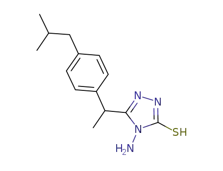 Molecular Structure of 515883-91-7 (4-amino-5-[1-(4-isobutylphenyl)ethyl]-3-mercapto-(4H)-1,2,4-triazole)