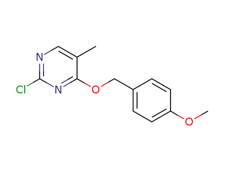 Molecular Structure of 1352571-05-1 (2-chloro-4-((4-methoxybenzyl)oxo)-5-methylpyrimidine)