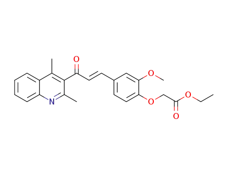 ethyl 2-(4-[(E)-3-(2,4-dimethyl-3-quinolyl)-3-oxo-1-propenyl]-2-methoxyphenoxy)acetate