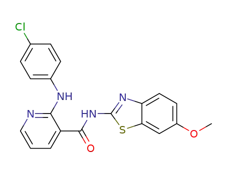 N<sub>3</sub>-[6-(methyloxy)-1,3-benzothiazol-2-yl]-2-[(4-chlorophenyl)amino]-3-pyridinecarboxamide