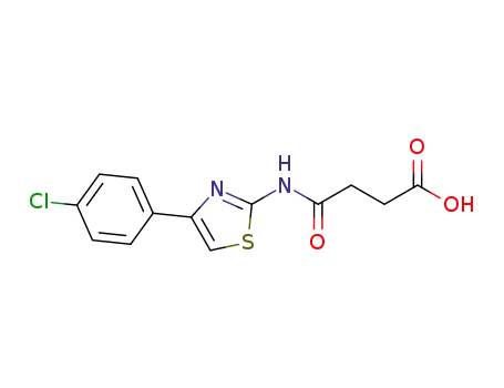 Molecular Structure of 71576-05-1 (3-[[4-(4-chlorophenyl)-1,3-thiazol-2-yl]carbamoyl]propanoic acid)